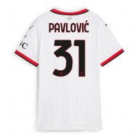 AC Milan Strahinja Pavlovic #31 Bortedrakt Dame 2024-25 Kortermet